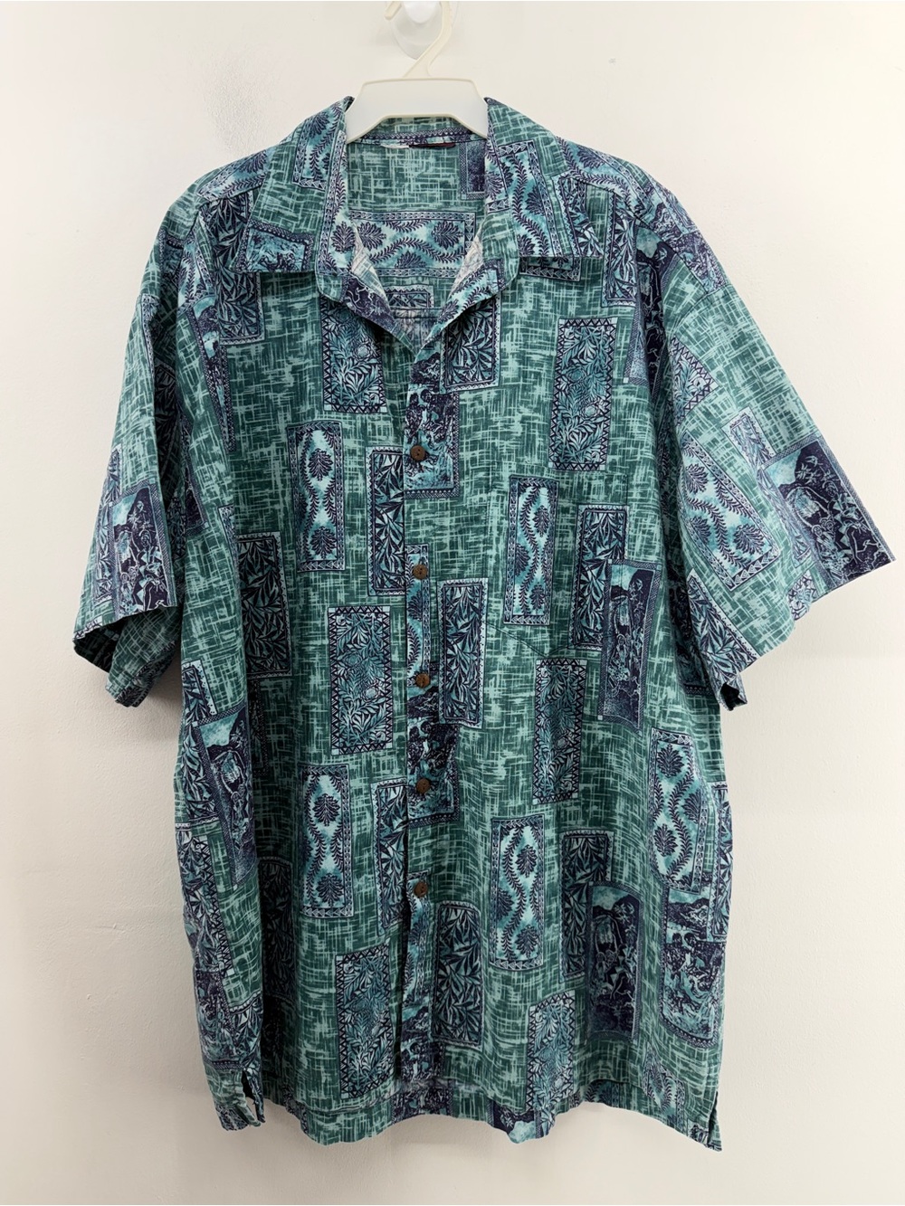 unbranded Men’s Short Sleeve Collar multicolor Blue Hawaiian Shirt Size 2X